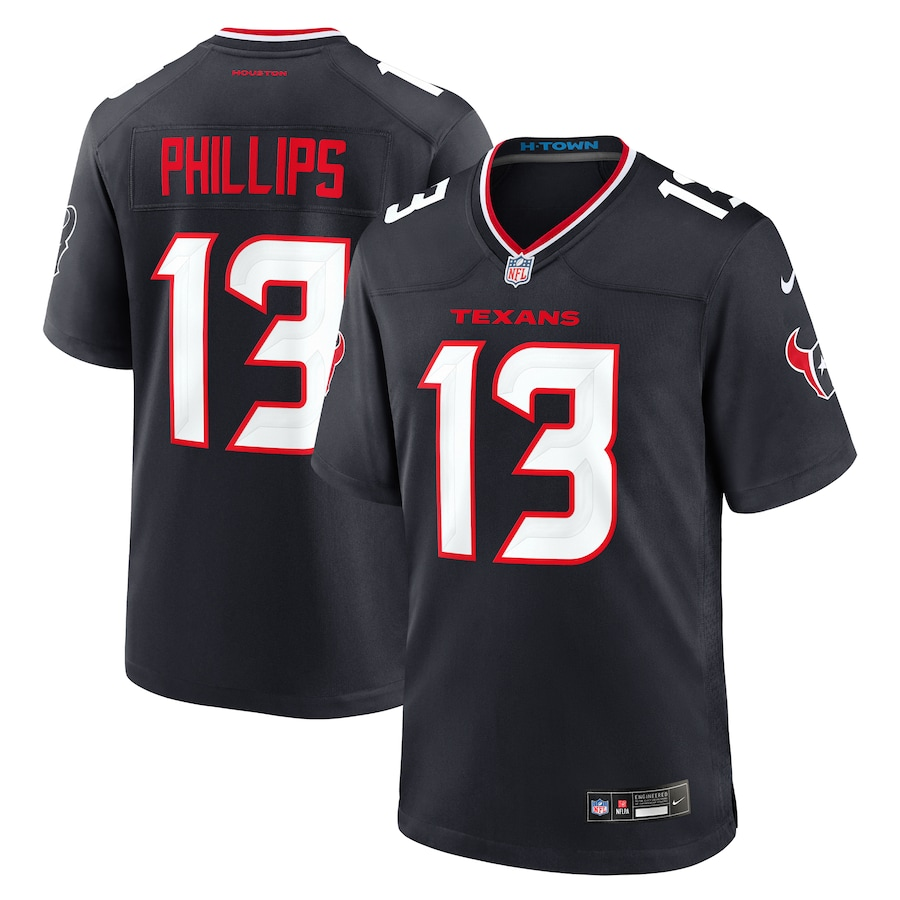 Men's Houston Texans DelShawn Phillips #13 Navy Team Jersey